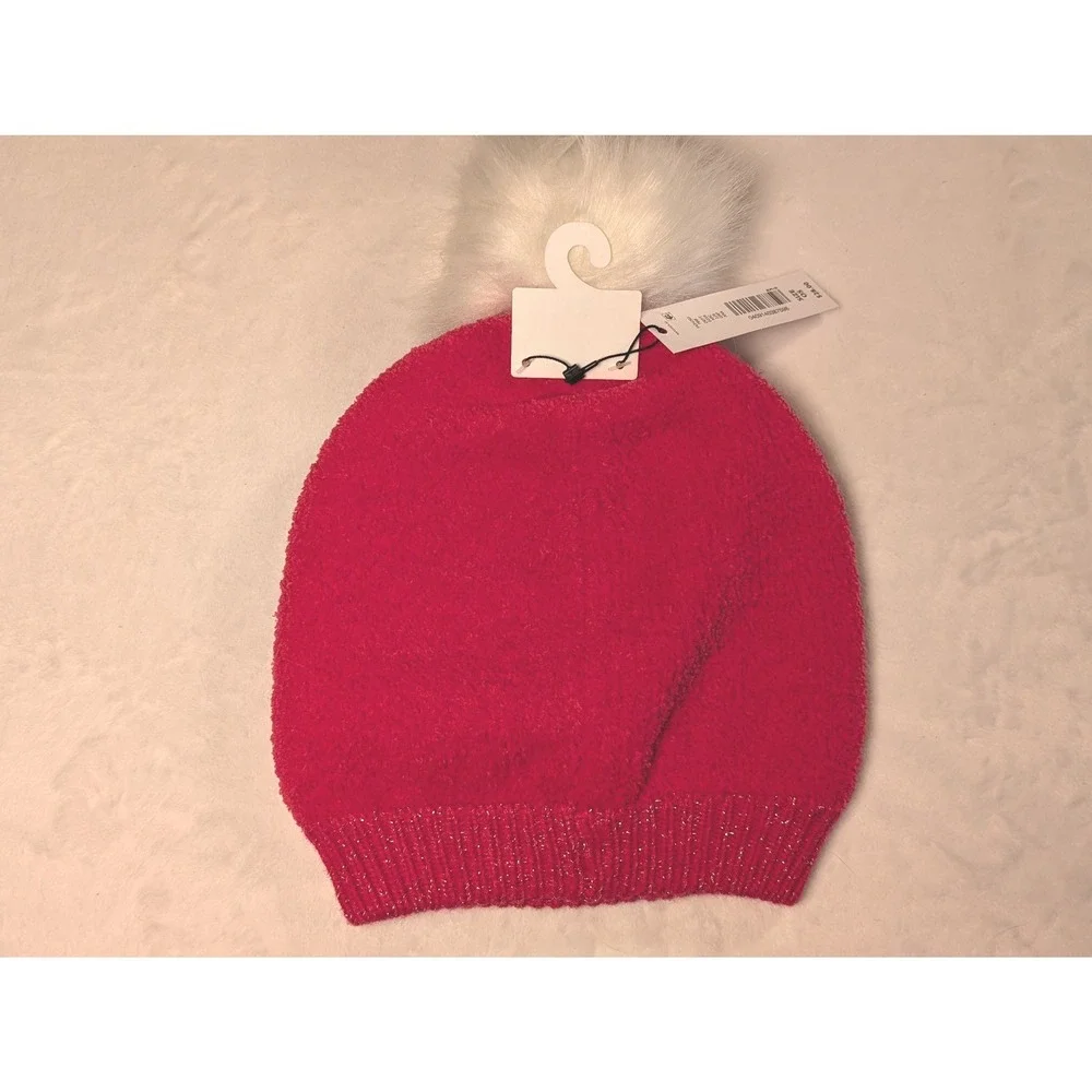 Anna & Ava Bundle 2 Cable Knit Beanie Hat Ivory Pink‎ One Size Retail total $66 - Picture 8 of 13
